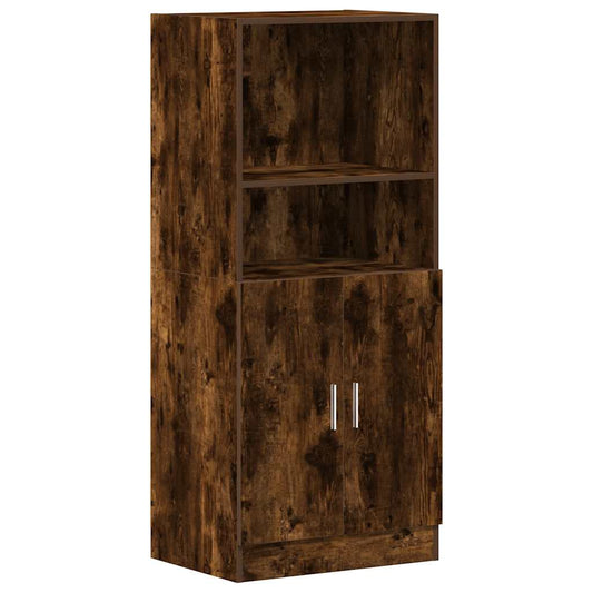 vidaXL Keukenkast 57x41,5x131,5 cm bewerkt hout gerookt eikenkleurig