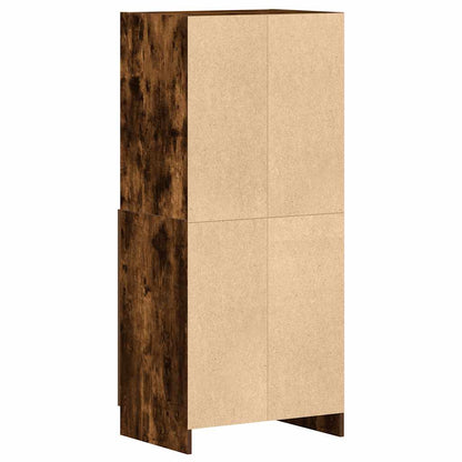 vidaXL Keukenkast 57x41,5x131,5 cm bewerkt hout gerookt eikenkleurig