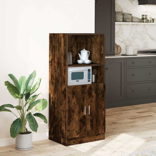 vidaXL Keukenkast 57x41,5x131,5 cm bewerkt hout gerookt eikenkleurig