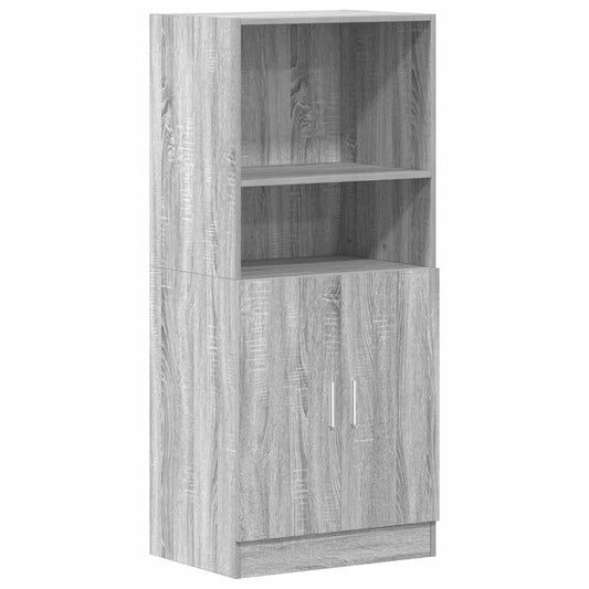 vidaXL Keukenkast 57x41,5x131,5 cm bewerkt hout grijs sonoma eiken
