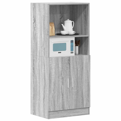 vidaXL Keukenkast 57x41,5x131,5 cm bewerkt hout grijs sonoma eiken
