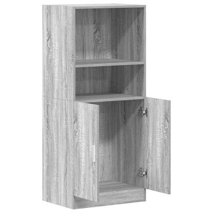 vidaXL Keukenkast 57x41,5x131,5 cm bewerkt hout grijs sonoma eiken