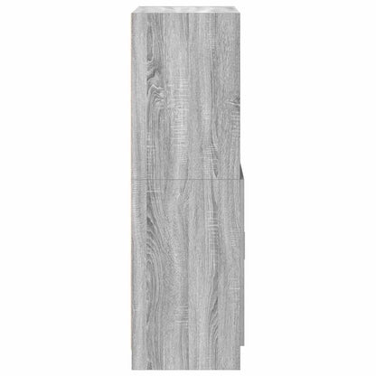 vidaXL Keukenkast 57x41,5x131,5 cm bewerkt hout grijs sonoma eiken