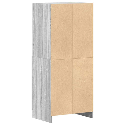 vidaXL Keukenkast 57x41,5x131,5 cm bewerkt hout grijs sonoma eiken