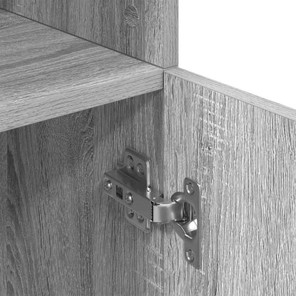 vidaXL Keukenkast 57x41,5x131,5 cm bewerkt hout grijs sonoma eiken