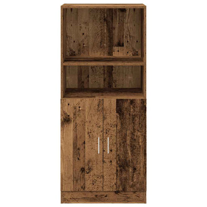 vidaXL Keukenkast 57x41,5x131,5 cm bewerkt hout oud houtkleurig