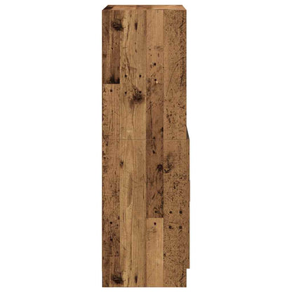 vidaXL Keukenkast 57x41,5x131,5 cm bewerkt hout oud houtkleurig