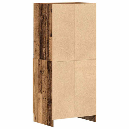 vidaXL Keukenkast 57x41,5x131,5 cm bewerkt hout oud houtkleurig