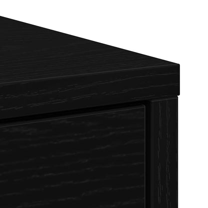 vidaXL Dressoir met lade 80x34x76 cm spaanplaat zwart eikenkleurig