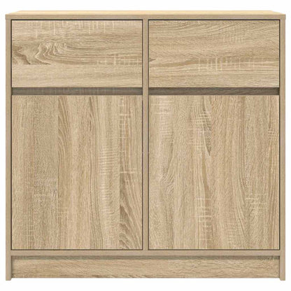 vidaXL Dressoir met lade 80x34x76 cm spaanplaat sonoma eikenkleurig