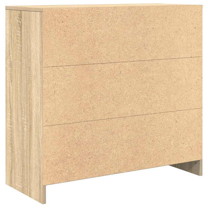 vidaXL Dressoir met lade 80x34x76 cm spaanplaat sonoma eikenkleurig