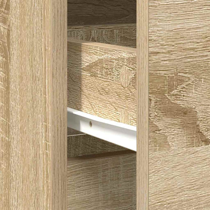 vidaXL Dressoir met lade 80x34x76 cm spaanplaat sonoma eikenkleurig