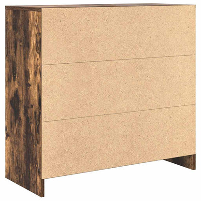 vidaXL Dressoir met lade 80x34x76 cm spaanplaat gerookt eikenkleurig