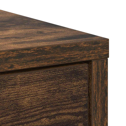 vidaXL Dressoir met lade 80x34x76 cm spaanplaat gerookt eikenkleurig