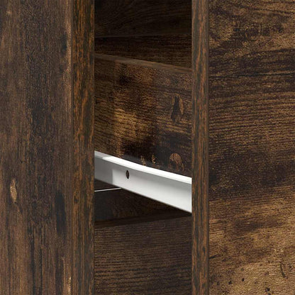 vidaXL Dressoir met lade 80x34x76 cm spaanplaat gerookt eikenkleurig