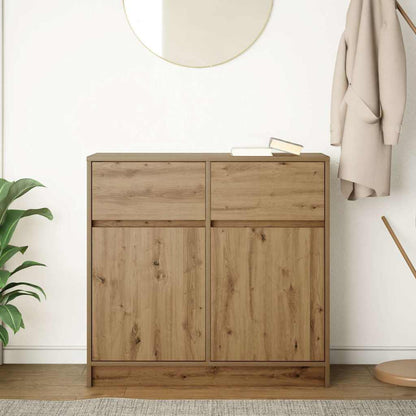 vidaXL Dressoir lade 80x34x76 cm spaanplaat artisanaal eikenkleurig