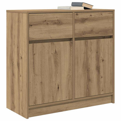 vidaXL Dressoir lade 80x34x76 cm spaanplaat artisanaal eikenkleurig