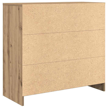 vidaXL Dressoir lade 80x34x76 cm spaanplaat artisanaal eikenkleurig