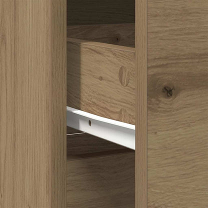 vidaXL Dressoir lade 80x34x76 cm spaanplaat artisanaal eikenkleurig