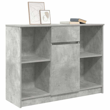 vidaXL Dressoir met lade 101x35x76 cm spaanplaat betongrijs