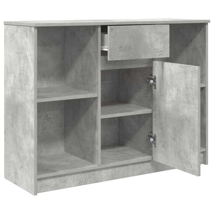 vidaXL Dressoir met lade 101x35x76 cm spaanplaat betongrijs