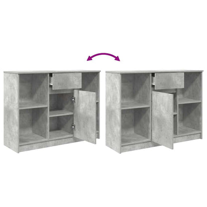 vidaXL Dressoir met lade 101x35x76 cm spaanplaat betongrijs