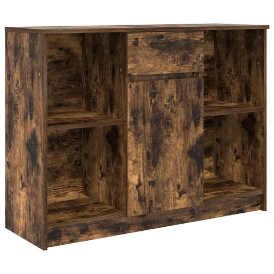 vidaXL Dressoir met lade 101x35x76 cm spaanplaat gerookt eikenkleurig