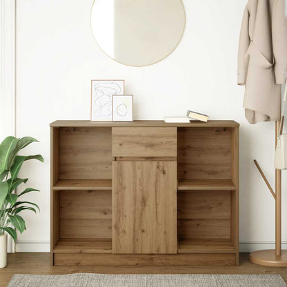 vidaXL Dressoir lade 101x35x76 cm spaanplaat artisanaal eikenkleurig