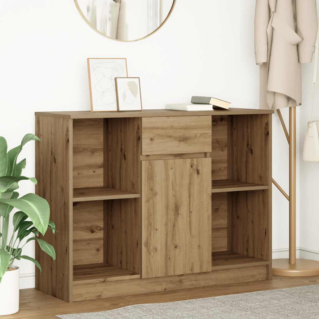vidaXL Dressoir lade 101x35x76 cm spaanplaat artisanaal eikenkleurig