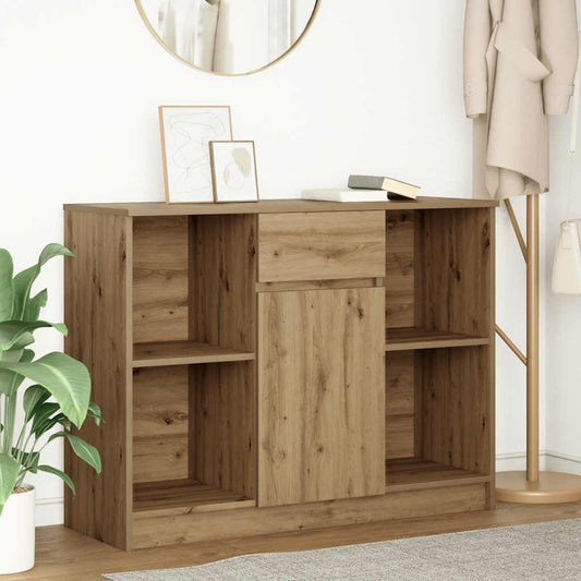 vidaXL Dressoir lade 101x35x76 cm spaanplaat artisanaal eikenkleurig