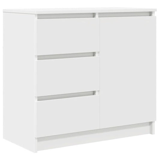vidaXL Dressoir met lade 71x35x65 cm spaanplaat wit