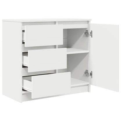 vidaXL Dressoir met lade 71x35x65 cm spaanplaat wit