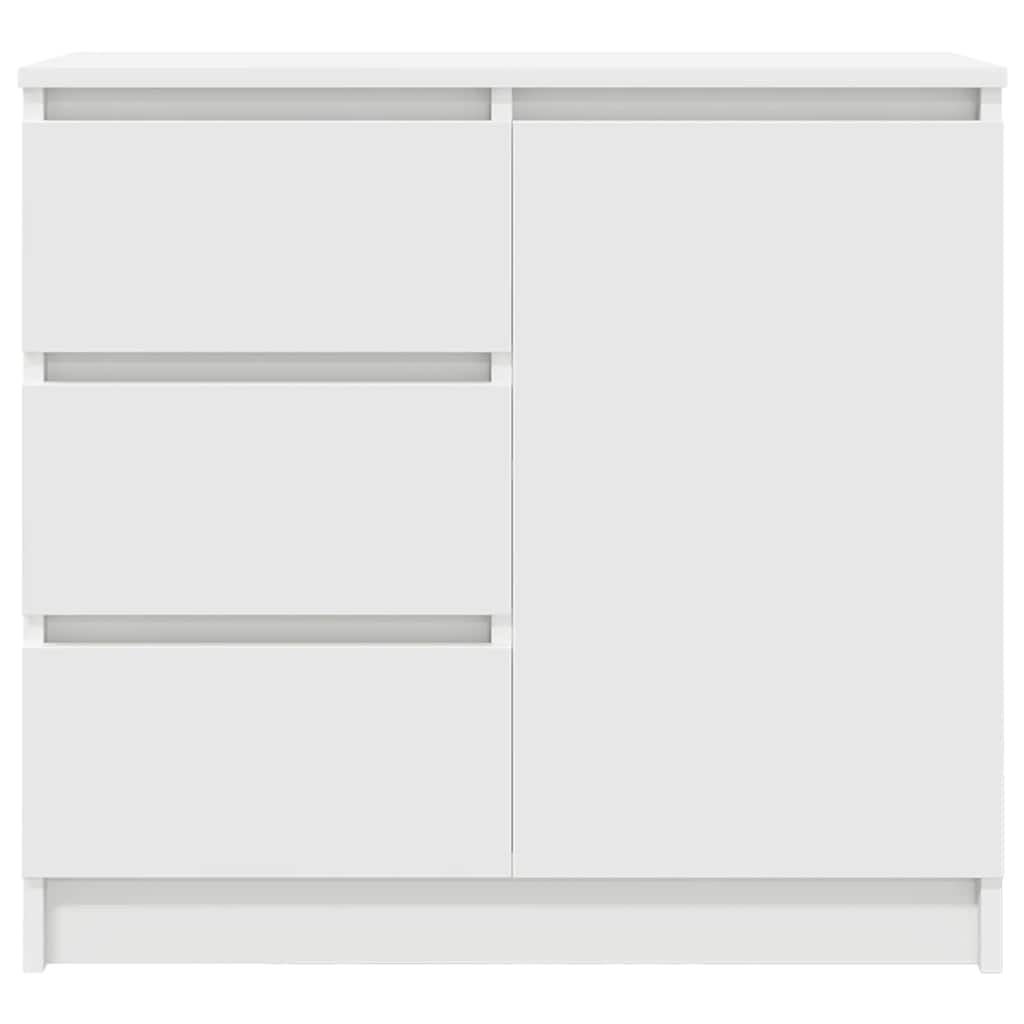 vidaXL Dressoir met lade 71x35x65 cm spaanplaat wit