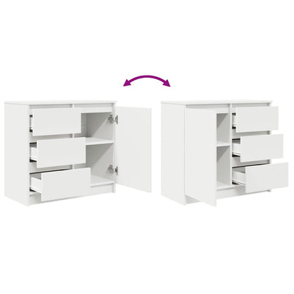 vidaXL Dressoir met lade 71x35x65 cm spaanplaat wit