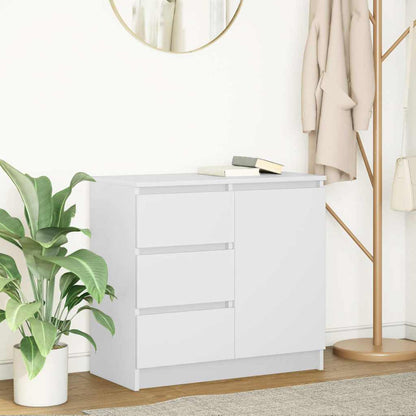 vidaXL Dressoir met lade 71x35x65 cm spaanplaat wit