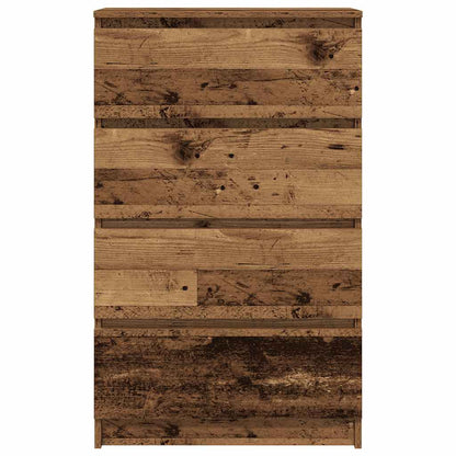 vidaXL Dressoir 60x35x98,5 cm spaanplaat oud hout