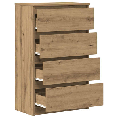 vidaXL Dressoir 60x35x98,5 cm bewerkt hout artisanaal eikenkleur