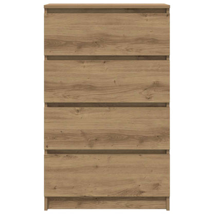 vidaXL Dressoir 60x35x98,5 cm bewerkt hout artisanaal eikenkleur