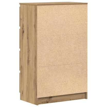 vidaXL Dressoir 60x35x98,5 cm bewerkt hout artisanaal eikenkleur