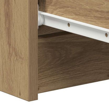 vidaXL Dressoir 60x35x98,5 cm bewerkt hout artisanaal eikenkleur