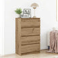 vidaXL Dressoir 60x35x98,5 cm bewerkt hout artisanaal eikenkleur