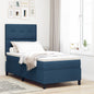 vidaXL Boxspring Bed met Matras Blauw 90x200 cm Stof