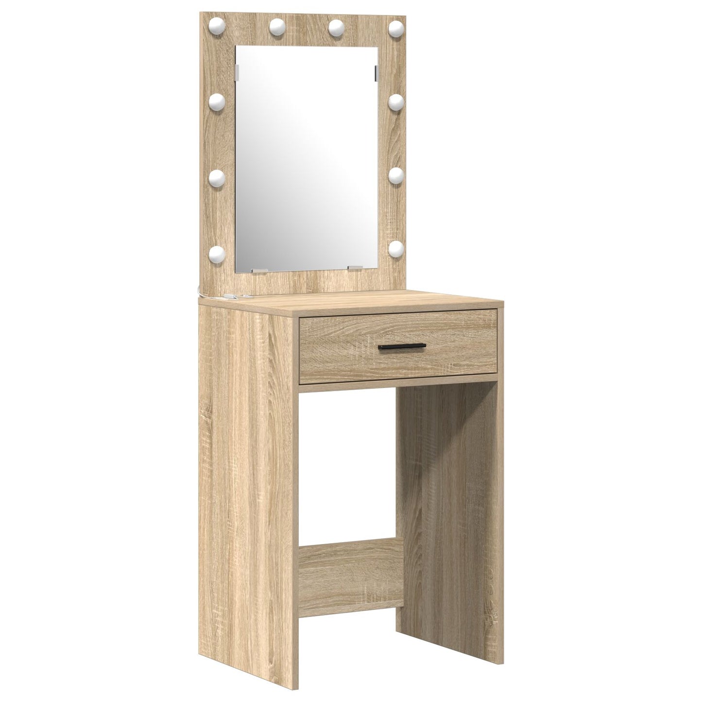 vidaXL 2-delige kaptafelset met LED in Sonoma eiken en gefabriceerd hout