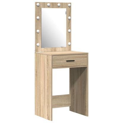 vidaXL 2-delige kaptafelset met LED in Sonoma eiken en gefabriceerd hout