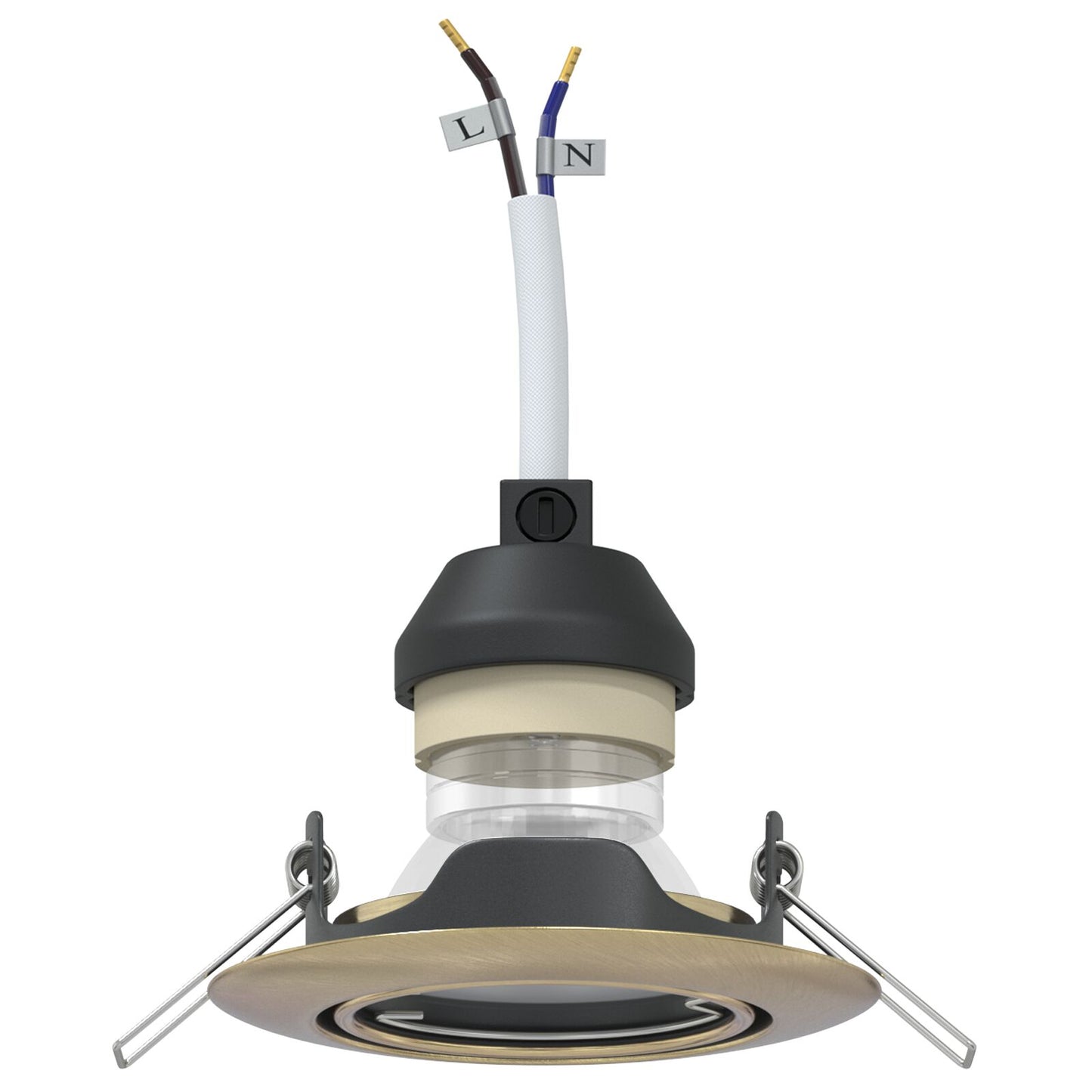 vidaXL Lampen Set van 24 Messing 9 cm Messing Inbouwlampen Ronde