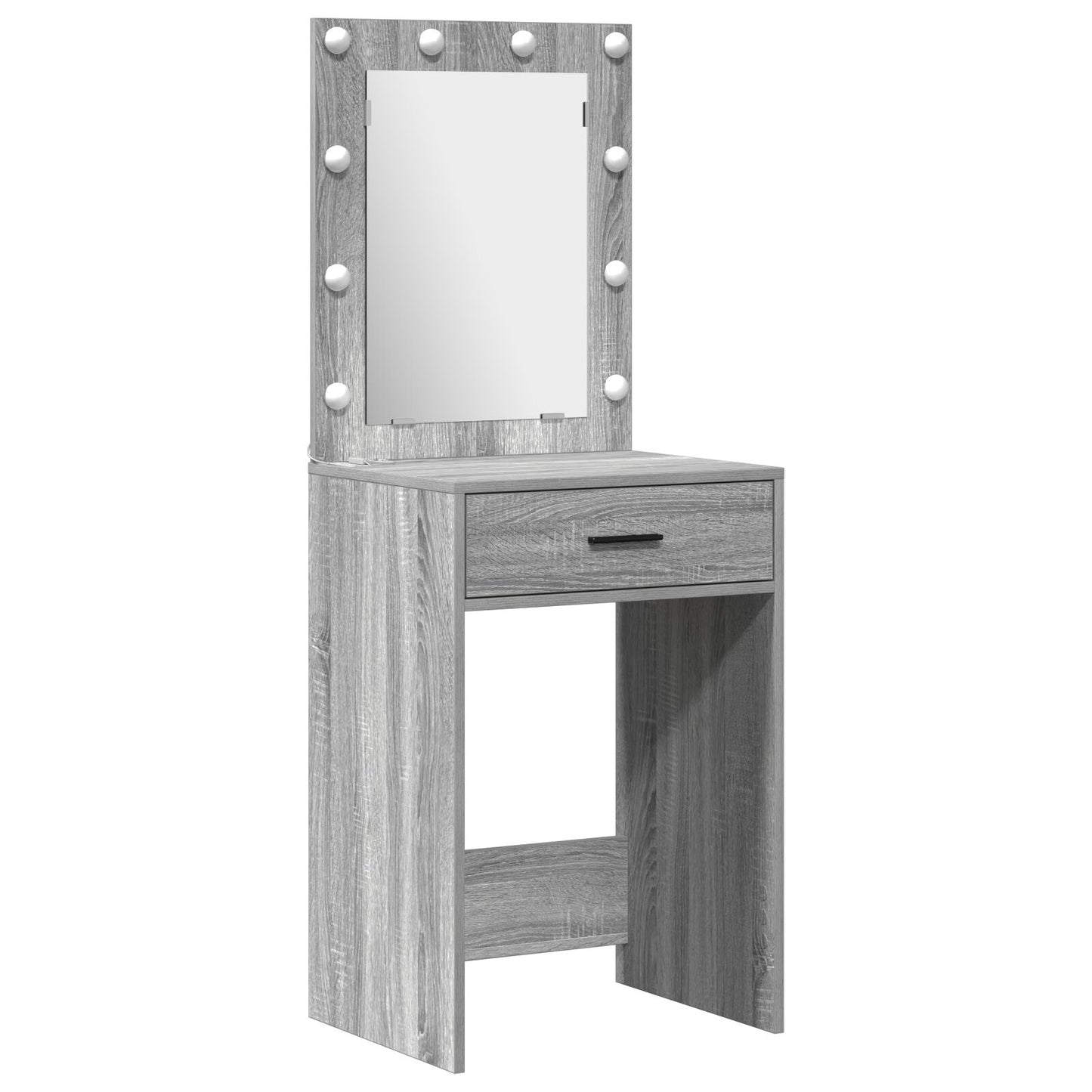 vidaXL 2-delige Kaptafel Set met LED Grijs Sonoma Hout