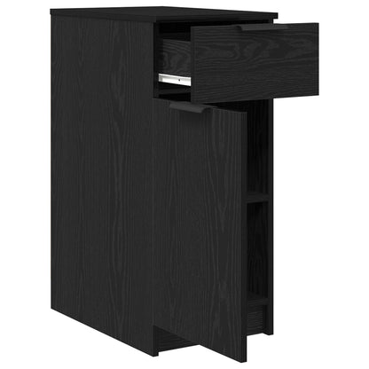 vidaXL Bureau Kast in Zwart Eiken - 33x50x75 cm - Gemaakt van Engineered Hout