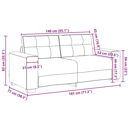 vidaXL Loveseat Sofa Bruin 140 cm Faux Leer