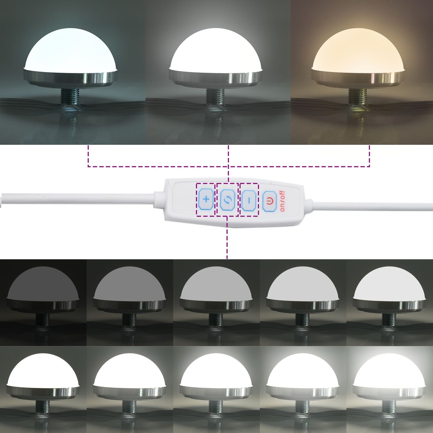 vidaXL 2-delige kaptafelset met LED in Sonoma eiken en gefabriceerd hout