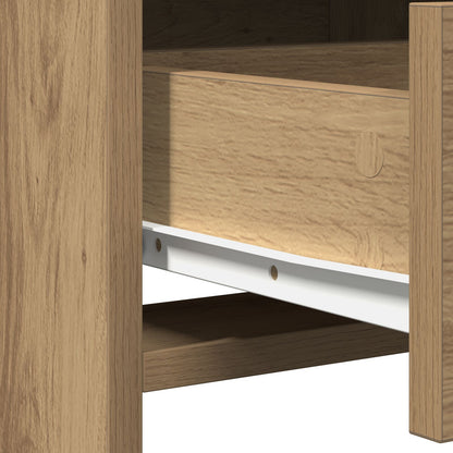 vidaXL 2-delige kaptafelset met LED Artisan Eiken Engineered Wood